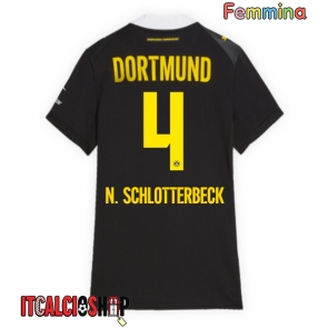 Borussia Dortmund Nico Schlotterbeck #4 Seconda Maglia Femmina 2026-27 Manica Corta